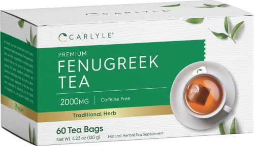 Carlyle CL15042 Fenugreek Seed Tea | 60 Tea Bags | No Caffeine | Vegetarian, Non-Gmo & Gluten Free Herbal Tea Supplement cover