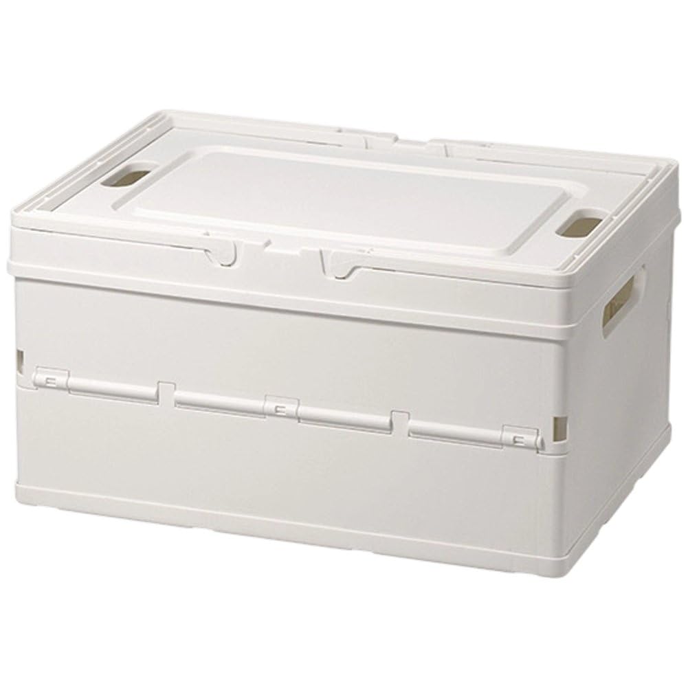 Sslvya Folding Storage Bin with Lid, Storage Box Container Shelf Baskets Closet Organizers Space Saving Collapsible Organizer Bin for Home Organization