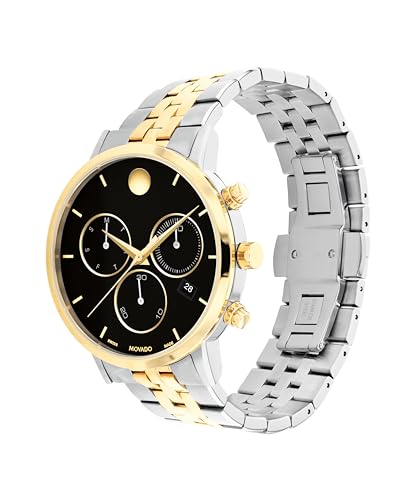 Movado Museum Classic Men's Watch - Swiss Quartz Chronograph Movement, Stainless Steel Link Bracelet - 3 ATM Water Resistance - Classic, Luxury Fashion Timepiece for Him - 42mm2