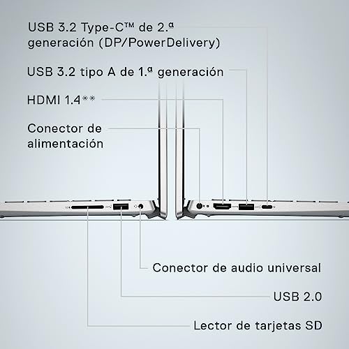 Dell INSPIRON 14 5435-Ordenador Portátil de 14" 16:10 FullHD+ (AMD Ryzen 7 7730U, 16GB RAM, 1TB SSD, AMD Radeon Graphics, Windows 11 Home) Platinum Silver - Teclado retroiluminado QWERTY español