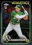 2024 Topps Chrome Baseball #298 Tyler Soderstrom Rookie Card