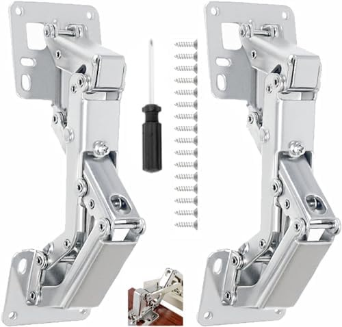 4 Scharniere Für Schranktüren 104×44mm - Mit 32 Schrauben Aufschraubmontage