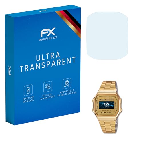 atFoliX Lámina Protectora de Pantalla compatible con Casio A168WG-9EF Película Protectora, ultra transparente FX Protector Película (3X)