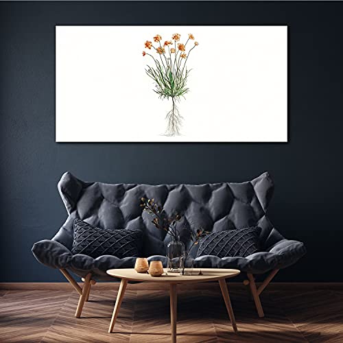 Tableau fleurs sur toile 140x70cm pour raviver un mur blanc vide