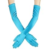 Xuhan 15'/ 21' Long Flapper Evening Opera Satin Gloves for Women Elbow Length 1920s (21 inches-Light...