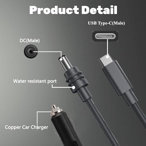 Cable de alimentación Tipo C a CC 3 en 1 impermeable IP68 de 3m 2