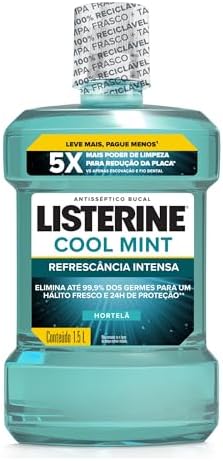 Enxaguante Bucal Cool Mint Listerine, Menta, 1,5L