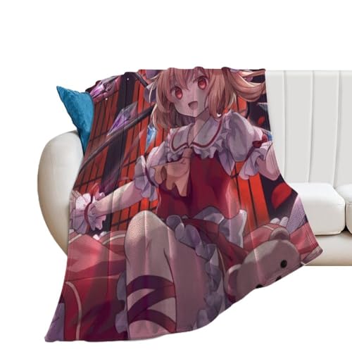 フランドール・スカーレット 毛布 シングル 夏用 冬用 オールシーズン 軽量 ふわふわ 柔らかい わせ 暖かい 極温 吸湿発熱 抗菌防臭 静電気防止 ブランケット 50"*60"(130*150cm)