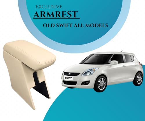 Image of Pabla Enterprises 2.0 High-End Car Center Armrest with Storage Compatable with OLD Amaze 2019-24,Swift,Eon Old Dzire /Celerio /Ritz,SX4 /Ignish /TATA Vista /Manza /Zest /Bolt /,Mobilio,Brio,BRV Beige Color
