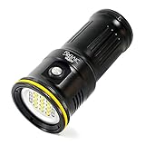 Diving Flashlight Dive Video Light 6000 Lumen Scuba Violet Red White lamp Underwater LED Flashlight Underwater Diving Torch Camera Light 110 Degree Wide Beam Angle 100m/330ft Diving Depth