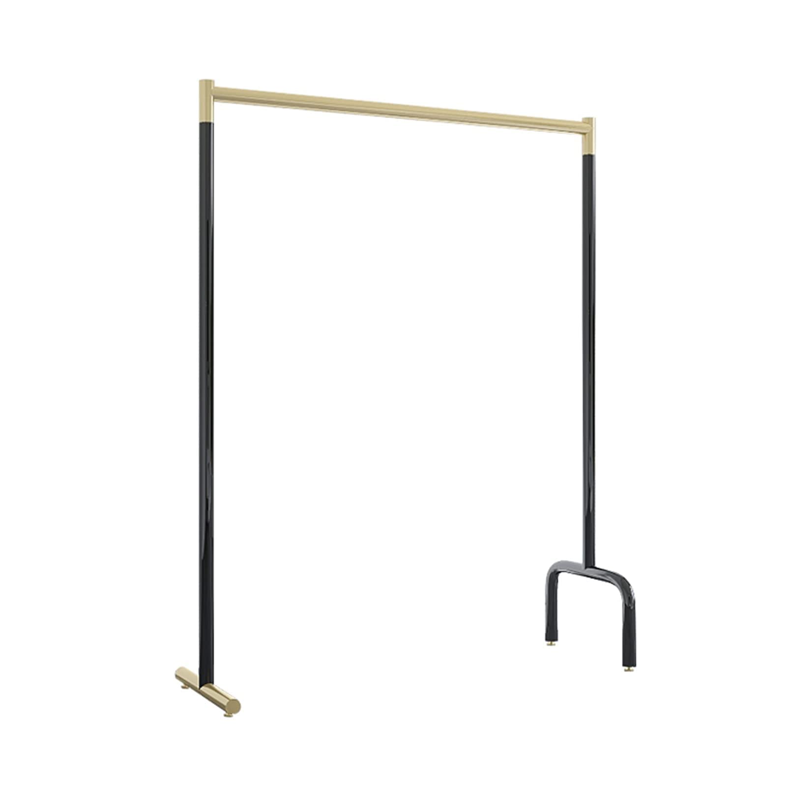 Kleiderständer, Kleiderständer, nordischer moderner Kleiderständer aus Metall, Wohnzimmer, Schlafzimmer, große Kapazität, einzelne Stange, Einzelhandels-Kleiderständer (Color : Black+Gold, Size : 12