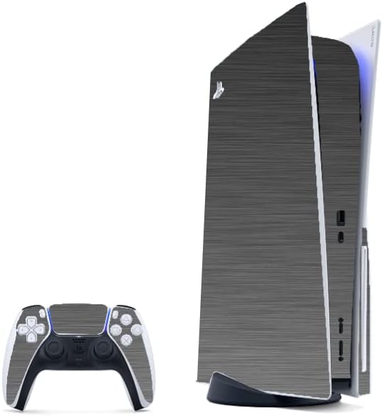 LidStyles Console Skin Protector Decal Compatible with Playstation 5 (PS5) (Black Blue Skulls)