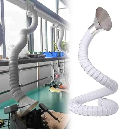 Braccio flessibile in acciaio inox per estrattore fumi, tubo articolato ID 11-20 cm per sistema di filtrazione dell'aria da officina