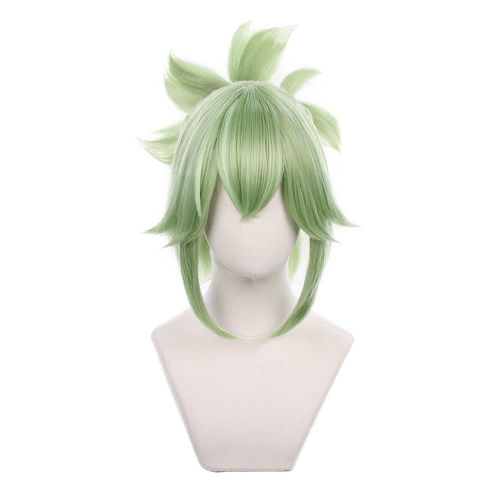 Anime Cosplay Wig, Genshin Impact Wig, with Free Wig Cap, for Halloween Party, Carnival, Nightlife, Concerts, Weddings (Kuki Shinobu)