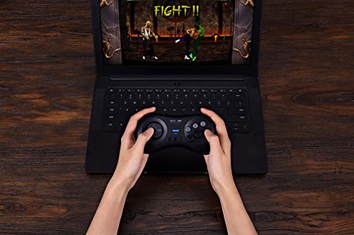 8Bitdo M30 Bluetoothゲーミングコントローラー6ボタンゲームパッド NS Switch Windows Android macOS Steam Respberry Pi用ブローチ付き