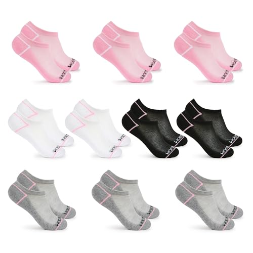 Fruit of the Loom Girls Socks - Low Cut Ankle Socks 10 Pack - Cushioned, Soft Stretch, No Show Toddler/Little Girls