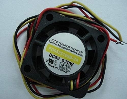 FD0525109B-2A Ball Fan 25mm DC5V 0.7W 3-Wire Cooling for Electronics