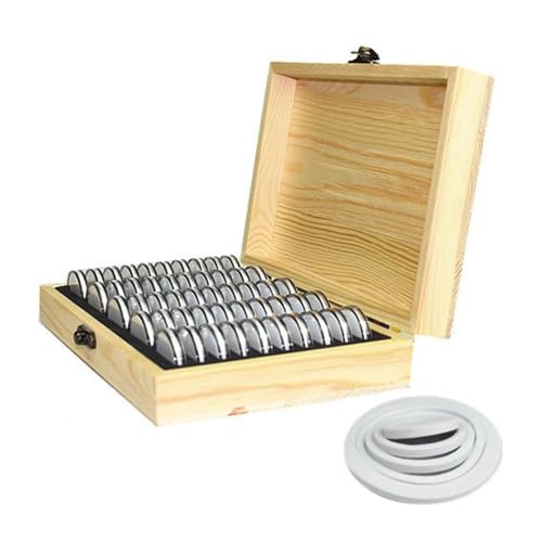 Caja decorativa organizadora de madera sólida para monedas miniatura 3