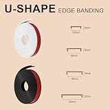 NUTKIT 2m*20mm U-Shape Elastyczne opaski na meble, samoprzylepny pasek z tworzywa TPE Kitchen Worktop Edging Strip, DIY Ochraniacze krawędzi mebli dla dziecka Safty, Stolik pod nogi narożny krawędź