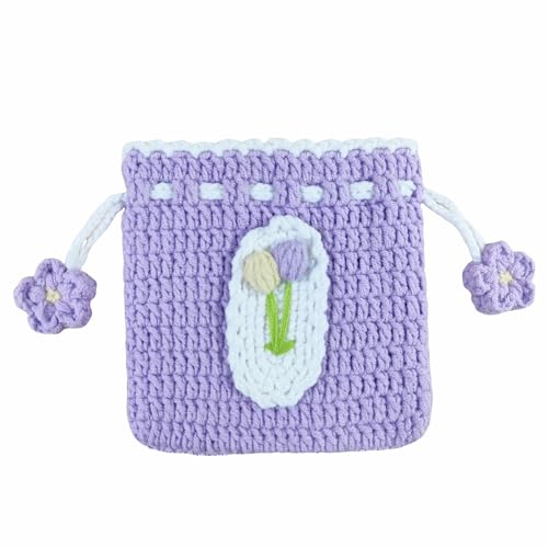 BRTOO Small Crochet Purse 100% Handmade Knitted...