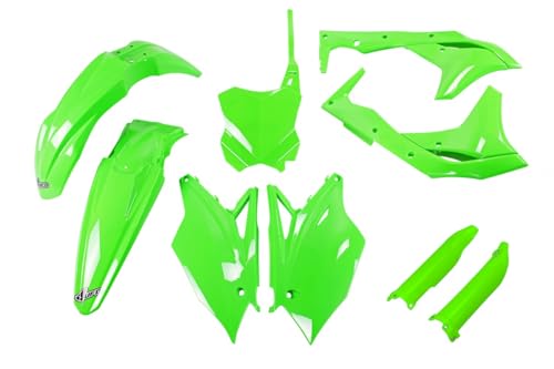 Kit complet vert fluor Kawasaki KXF 250 2018-2020 par UFO PLAST pour habillage moto