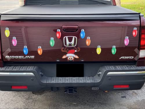 Image of Bigtime Signs Jumbo Reflective Magnetic Santa's Helper Reindeer Face Car Decorations Kit - Funny Holiday Automotive Magnet (Reindeer)