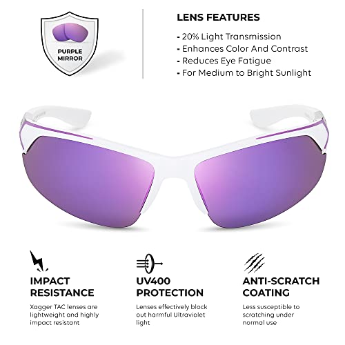 Xagger Polarized Sport Sunglasses For Men Women Uv400 Wrap Around Baseball Softball Cycling Running Glasses #TOP2