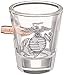 Old Dominion LLC US Marine Corps (USMC) Bullet Shot Glass | 2 oz USMC Shot Glass | Veteran and Military Gift | Marine Corps Gifts | Perfect Gift for Your Marine