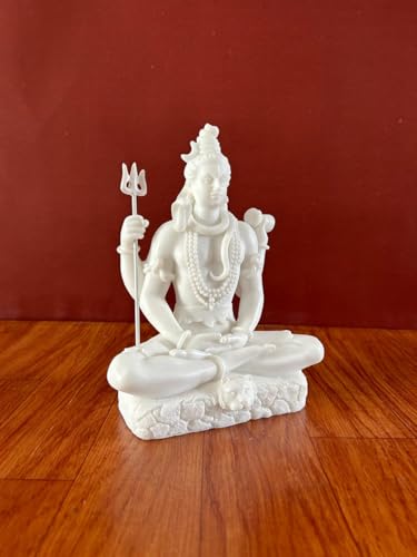 Estatua de Lord Shiva talla mediana de mármol miniatura 6