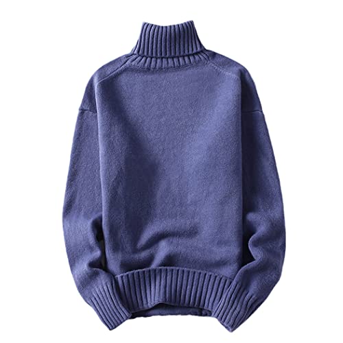 Pull à col roulé pour homme en laine vêtement décontracté d'hiver