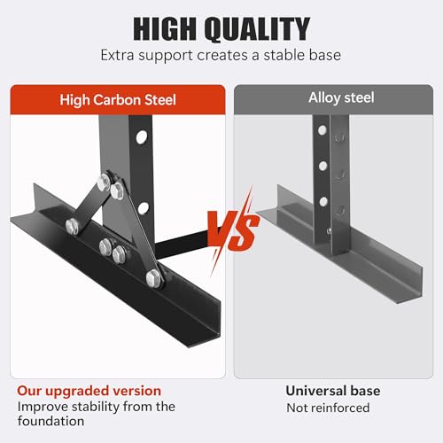 Image of 20 T Hydraulic Shop Press, h-Frame, 7-Hold Adjustable Height, with Movable Plates for Garage or Professional Users, Black