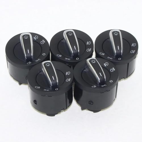Interruptor de faro cromado 5ND941431A para VW Jetta Mk5 Passat B6 1