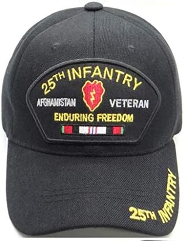 25th Infantry Afghanistan Veteran Patch Cap Black