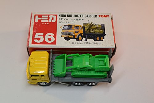 トミカ 日本製 56 日野 ブルドーザ運搬車 1/102のサムネイル