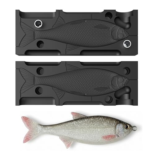 Premium Soft Plastic Lure Mold for Realistic Fish Lures Bass Fishing Custom Injection Mold | No Release Oil Needed | CNC Machined | High Heat Resistant (5 Inch)
