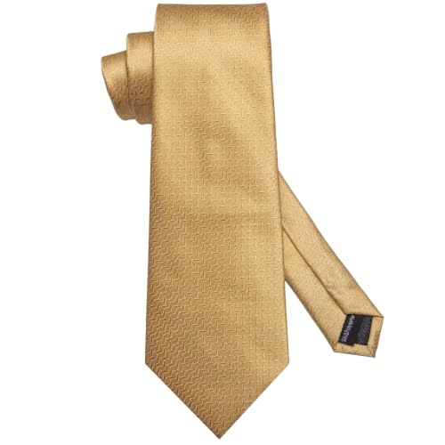 Image of Hi-Tie Men's Silk Ties Formal Woven Classic Necktie Pocket Square Cufflinks Lapel Pin Set Wedding Business