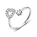 Produktbild nobrand Hohler Liebes-Zirkon offener Ring romantisch minimalistisch Damen Handschmuck