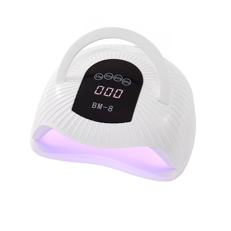 THREE STROKES 200W Professional UV LED Nail Lamp – BM-8 High Power Gel Polish Dryer with 4 Timer Settings, Smart Auto Sensor, Portable Handle & Detachable Base for Manicure & Pedicure-image-38