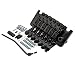 Musiclily Double Locking Tremolo Bridge System Set For Electric Guitar Floyd Rose Parts, Black