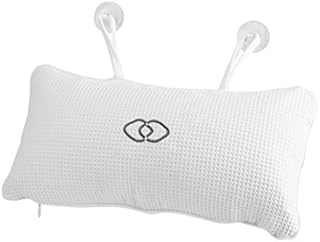 YUET Anti-slip Non-Slip Bathtub Pillow Home Spa Bath Inflatable Cushion Head Neck Back Shoulders Rest Relax Suction Cup Bathroom Support for Hot Tub Luxurious Headrest