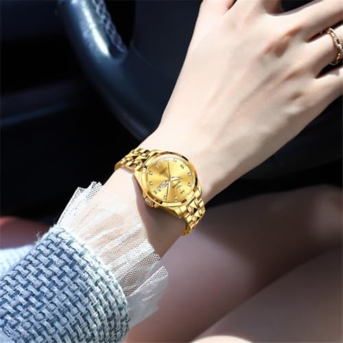 Image of OLEVS Automatic Womens Watch Mechanical Calendar Watches Diamond Fashion Waterproof Female Wrist Watch