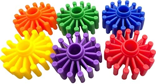 Replacement Parts for Bird Toys: 5 Surprising Finds You Didn't Know You Needed 8 Mandarin Bird Toys 1000 Foot Gear Pk6 - Brightly Colored Durable Plastic Foot Toy Pieces, Lots of Smooth Gear Spokes, Interlocks on Side and Center, Great for Small to Medium Size Pet Birds