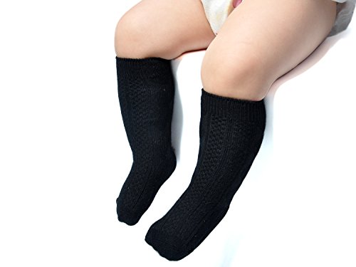 Image of Epeius Unisex-Baby Seamless Cable Knit Knee High Socks (Pack of 3 /6)