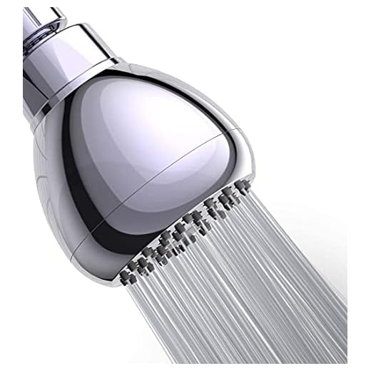 WASSA High Pressure Shower Head - 3 Inch Anti-leak Fixed Showerhead - Angle-adjustable Metal Swivel Ball Joint (Chrome Finish)