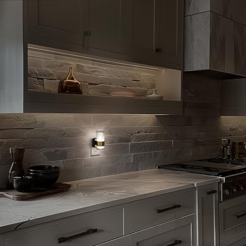 Image of Briignite Decorative Night Lights Plug into Wall, Home Decor, Dusk to Dawn Light Sensor, Daylight White 5000K, 0-100LM Adjustable Brightness, Unique Design for Use in Bedroom, Hallways, 2 Pack
