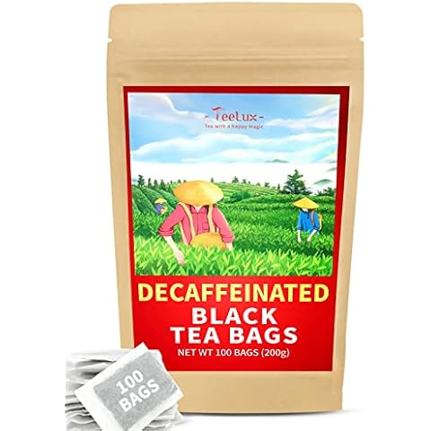 TeeLux Decaf Black Tea Bags, Smooth & Full-Bodied Taste, 100 Count Cover