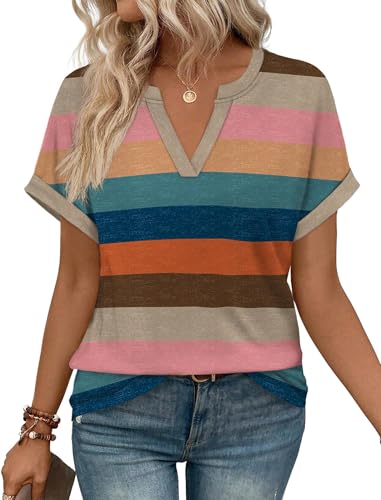 Image of WIHOLL Womens Blouses Spring Tops Short Sleeve Shirts Dressy Casual Summer Vacation Fashion Clothing 2026
