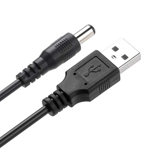 Teninyu Usb 2.0 A Male To Dc 5.5X2.5Mm 5 Volt 24Awg Dc Barrel Jack Power Cable 3Ft, Black (Max 2.5 Ampere Power Cable, Center Pin Positive),2Pack #TOP2