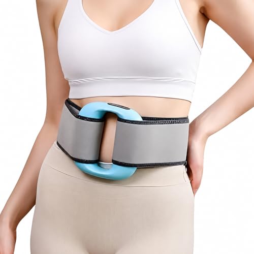 PANCA Electric Belly Fat Massager Belt with Heat & Vibration | Abdominal Waist Slimming & Muscle Relaxation Device | Portable Body Shaping Fascia Massager for Home Use (Blue)