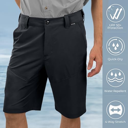 KastKing Cool Caster Men's Fishing Shorts, UPF 50+ Hiking Shorts, 10.5” and 7.5” Available, Water Repellent, 4-Way Stretch2